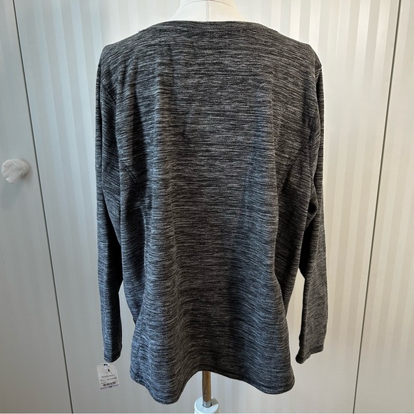 NWT St John’s Bay active gray heather long sleeve very soft sweater Size 3X - Picture 3 of 8